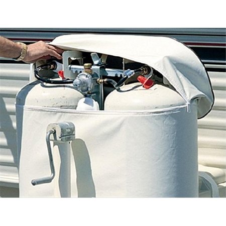 OLYMPIAN ATHLETE 2113 Double Propane Tank Cover Polar White 7.5 Gallon OL24174